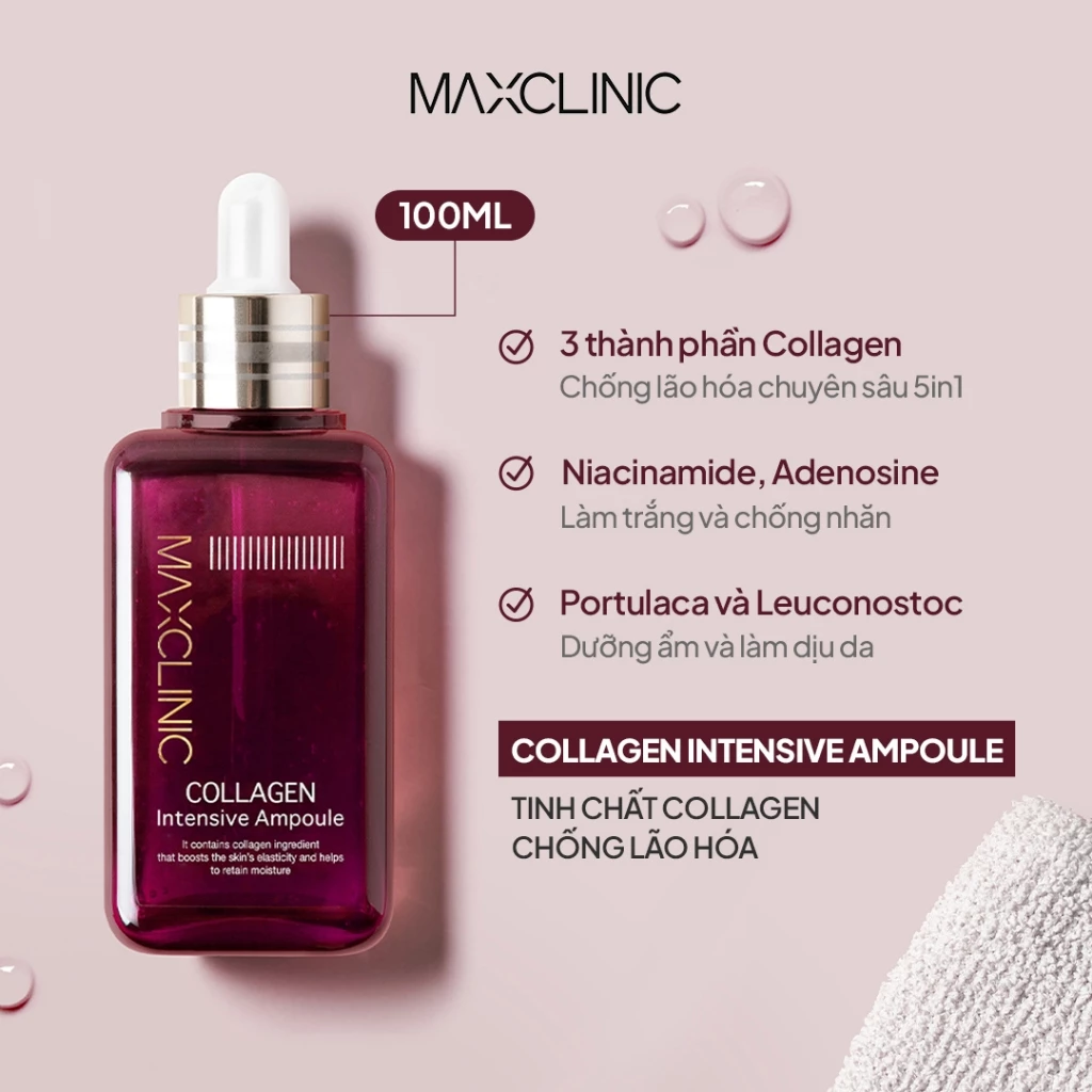 Maxclinic Serum Collagen Căng Bóng 100Ml-Tím (Cty)