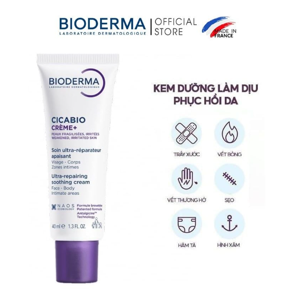 Bioderma Kem Dưỡng Ẩm Cicabio Creme 40ml (CTY)