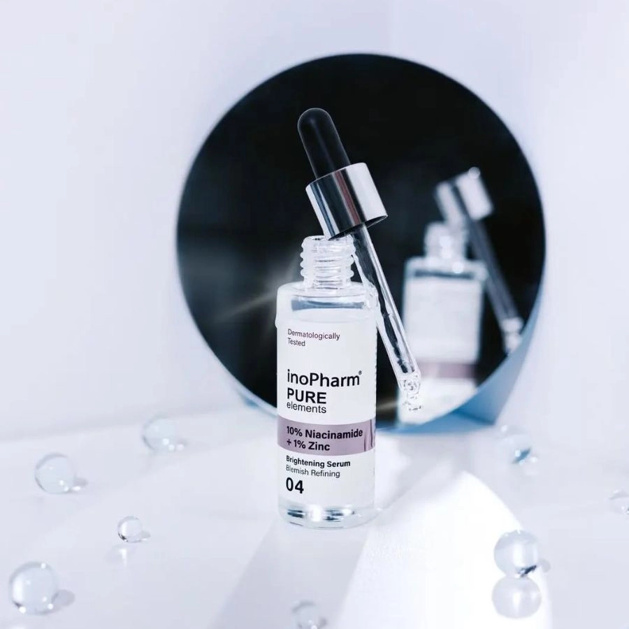 InoPharm 10% Niacinamide +1% Zinc Serum dưỡng ẩm sáng da 30ml (CTY)