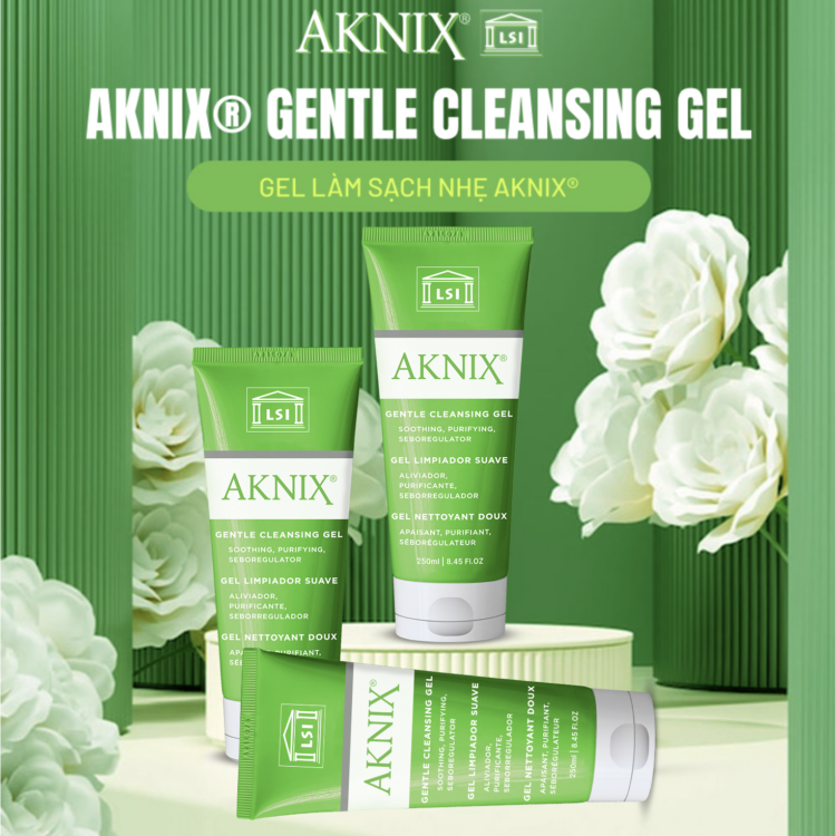 AKNIX Sữa Rửa Mặt Gental Mụn Viêm Nặng 250Ml (Cty)
