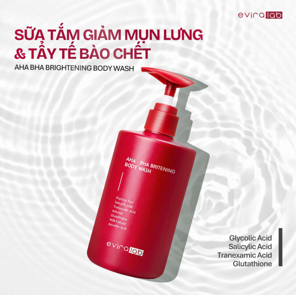 Eviralab Sữa Tắm AHA-BHA Britening Body Wash 300ML (CTY)