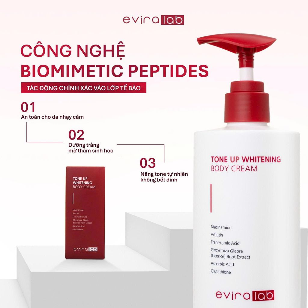 Eviralab Kem Dưỡng Sáng Tone Up Whitening Body Cream 300ML