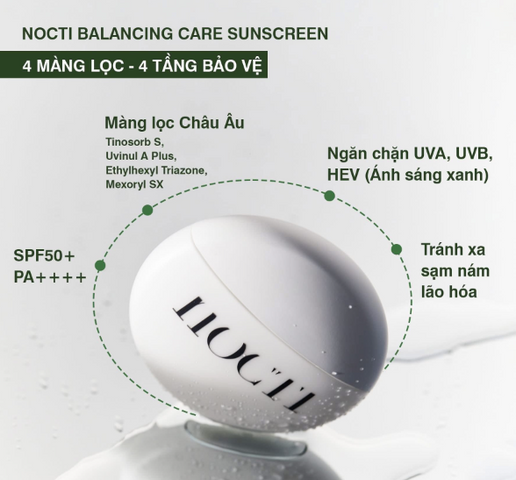 Nocti Kem Chống Nắng Balancing Care Sunscreen 40ml (CTY)
