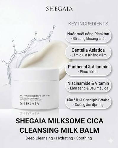 SHEGAIA Sáp Tẩy Trang Milksome Cica Cleansing Milk Balm 100ml (CTY)
