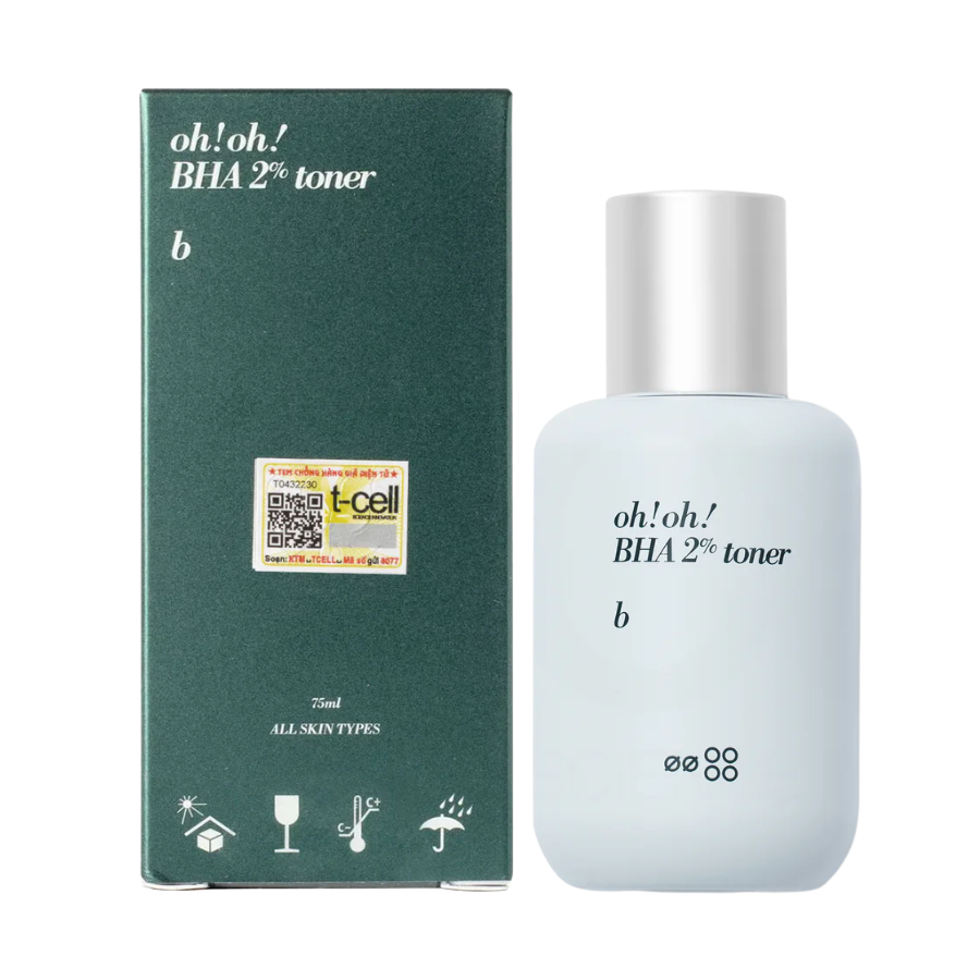 Oh Oh Nước Cân Bằng Da BHA 2% Toner 75ml (CTY)