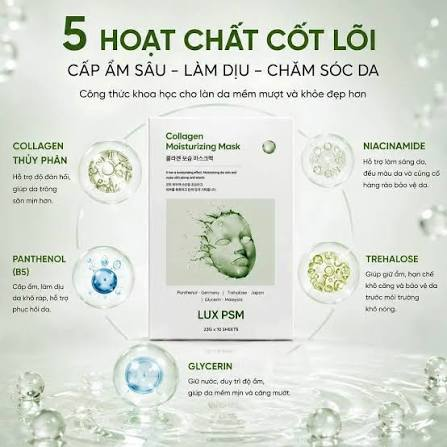 Lux Psm Mặt Nạ Collagen Moisturizing Mask 23gx10 (CTY)
