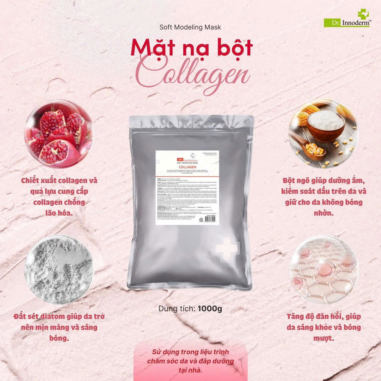 Dr. Innoderm Sample Mặt Nạ Bột Soft Modeling Mask Collagen 1kg (CTY)