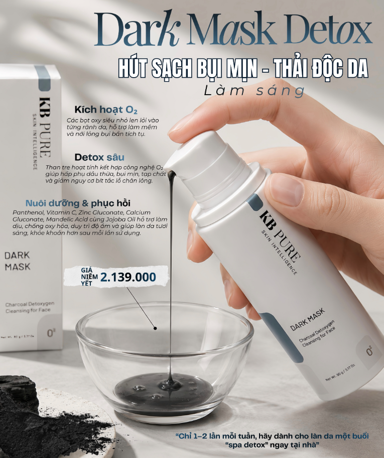 Kb Pure Dark Mask Thải Độc Detox Than Tre 90g Xanh Dương (CTY) - Mẫu Mới