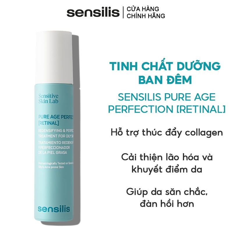 Sensilis Tinh Chất Dưỡng Da Pure Age Perfection [Retinal] 50ml (CTY)