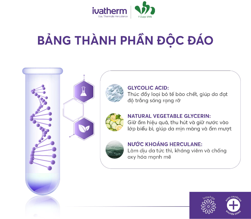 Ivatherm Sữa Rửa Mặt Glycolic Acid Cleanser 150Ml (CTY)