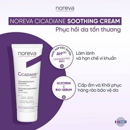 Noreva Kem dưỡng phục hồi Da Cicadian Creme Soothing Repairing Care 40ml (CTY)