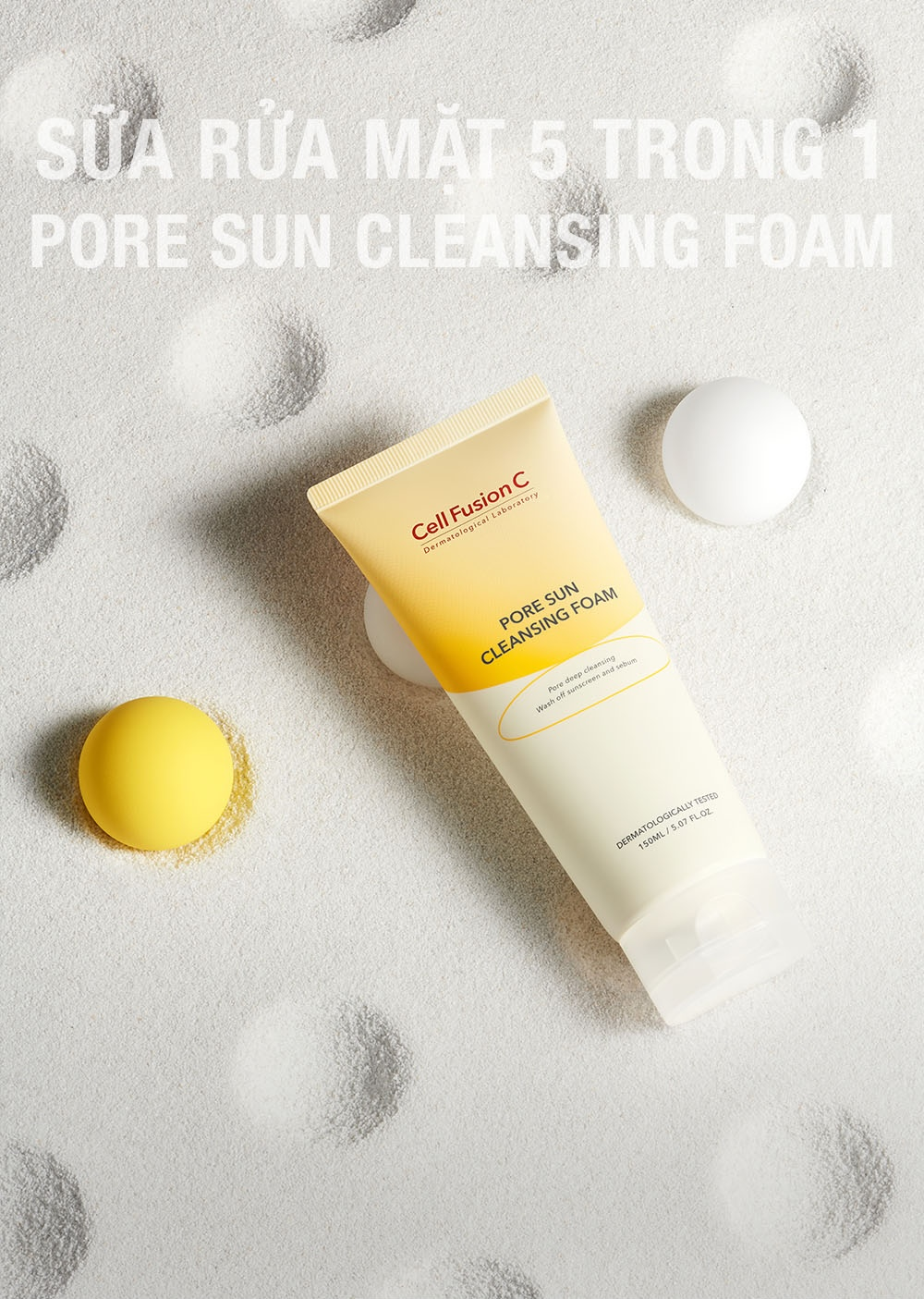 Cell Fusion C Sữa Rửa Mặt Pore Sun Cleansing Foam 150ml (CTY)