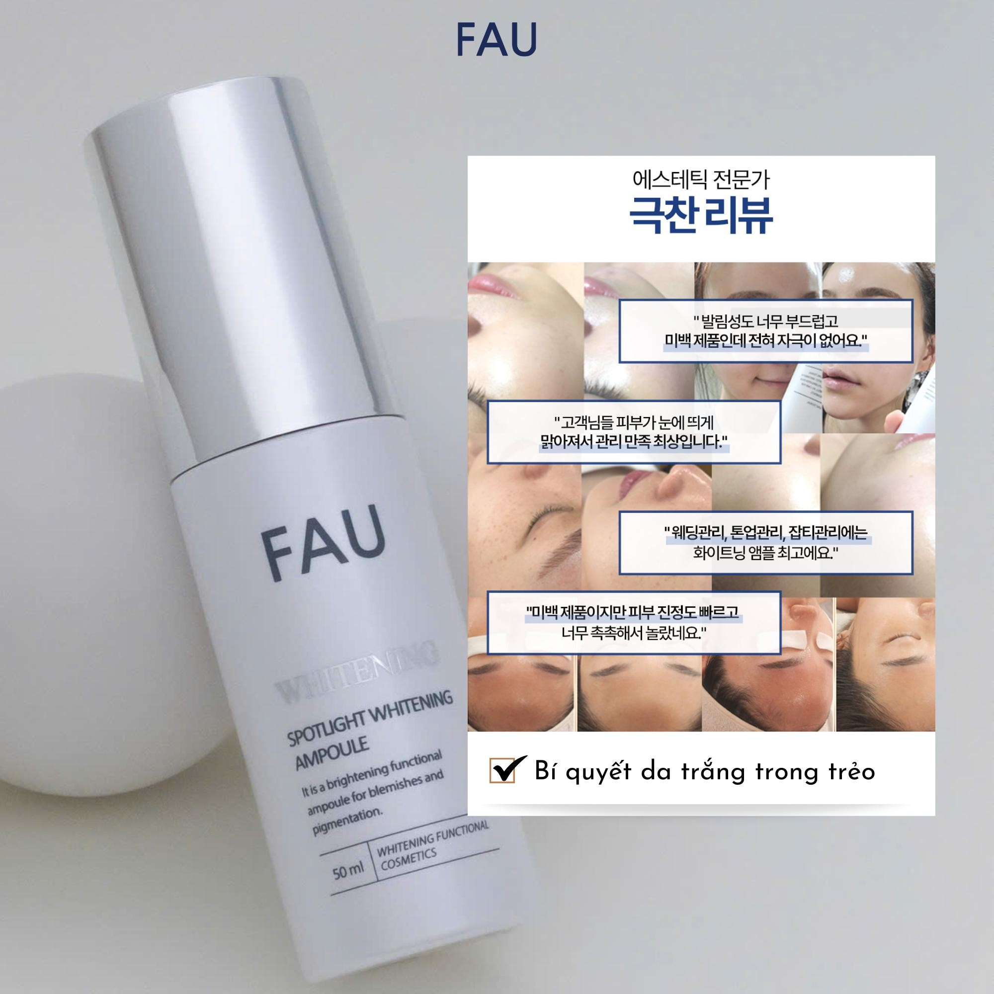 Fau Tinh Chất Dưỡng Trắng Da Spotlight Whitening Ampoule 50ml (CTY)