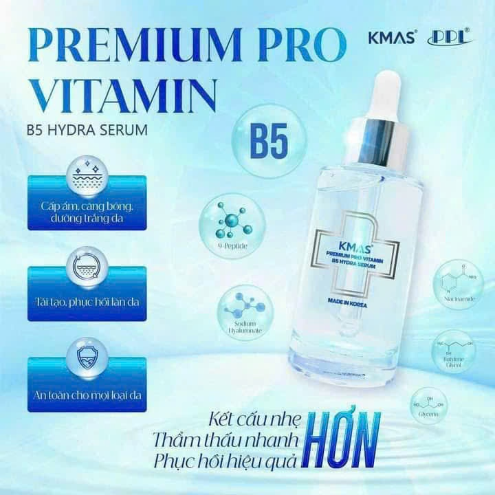 Kmas Tinh Chất Cấp Ẩm Premium Pro Vitamin B5 Hydra Serum 60ml (CTY)