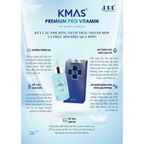 Kmas Tinh Chất Cấp Ẩm Premium Pro Vitamin B5 Hydra Serum 60ml (CTY)