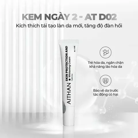 Aithan - Kem Ngày D02 Skin Protection And Whitening Cream 15G (Cty)