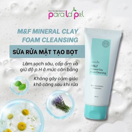 Paralapiel (A01) Sữa Rửa Mặt M&F Mineral Clay Foam Cleansing 150ml (CTY)