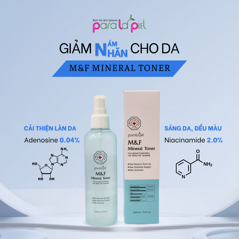 Paralapiel (A11) Xịt Cân Bằng Da M&F Mineral Toner 210ml (CTY)