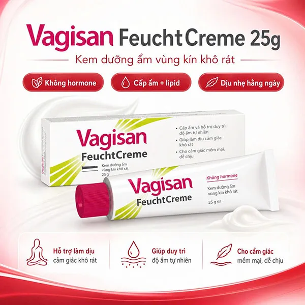 Kem Dưỡng Ẩm Vùng Kín Vagisan Feucht Creme 25g (CTY)