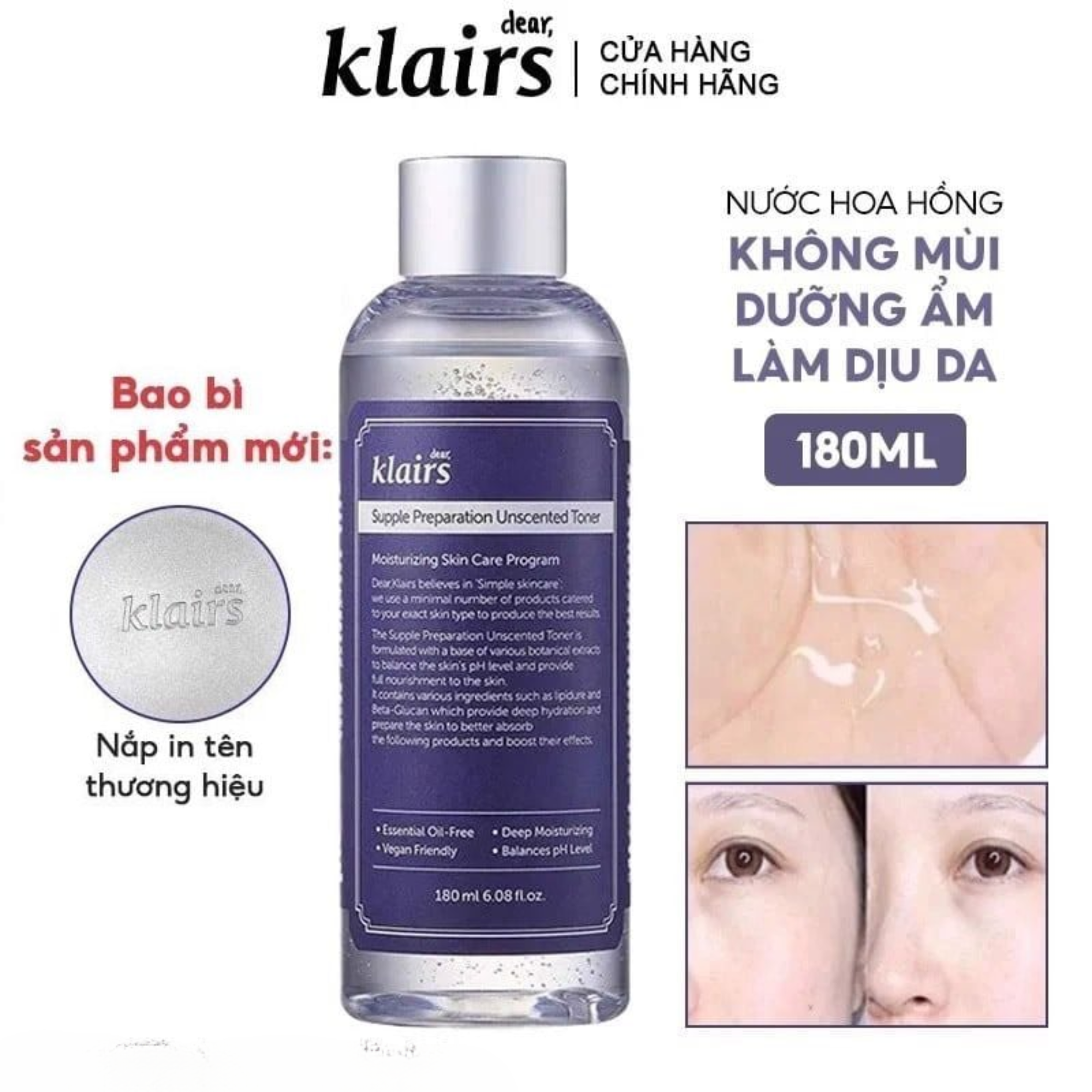 Klairs Nước Hoa Hồng Không Mùi 180Ml (Cty)