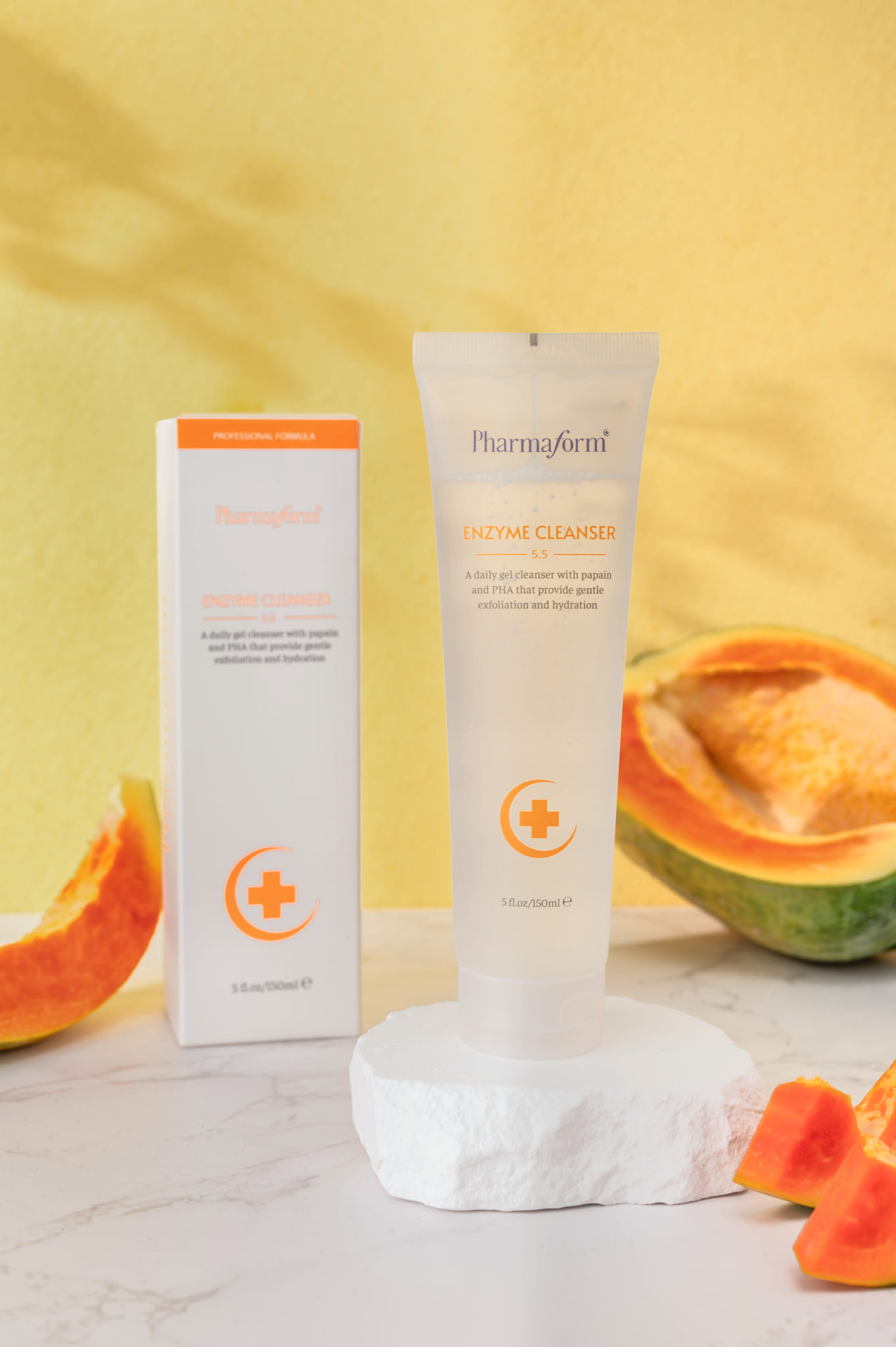 PHARMAFORM Srm Enzyme Cleanser Gel Pha 150ML-Trắng Cam (CTY)