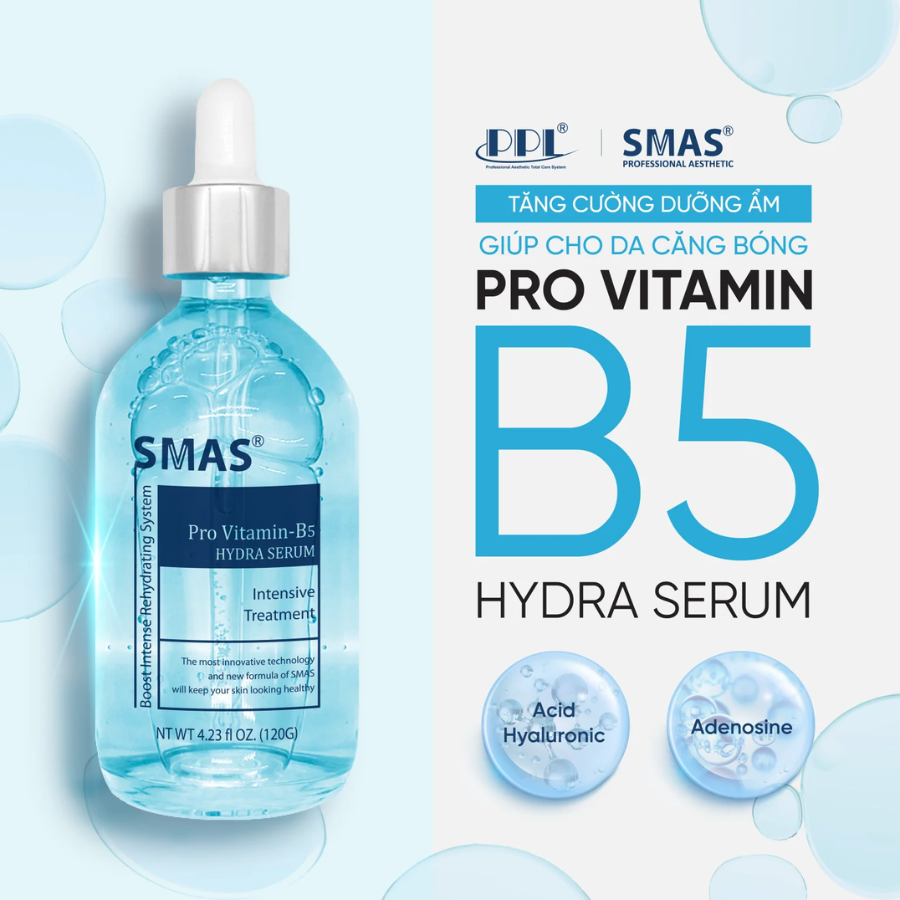 SMAS Pro Vitamin B5 Hydra Serum Tinh Chất Phục Hồi Và Cấp Ẩm 120ML (CTY)