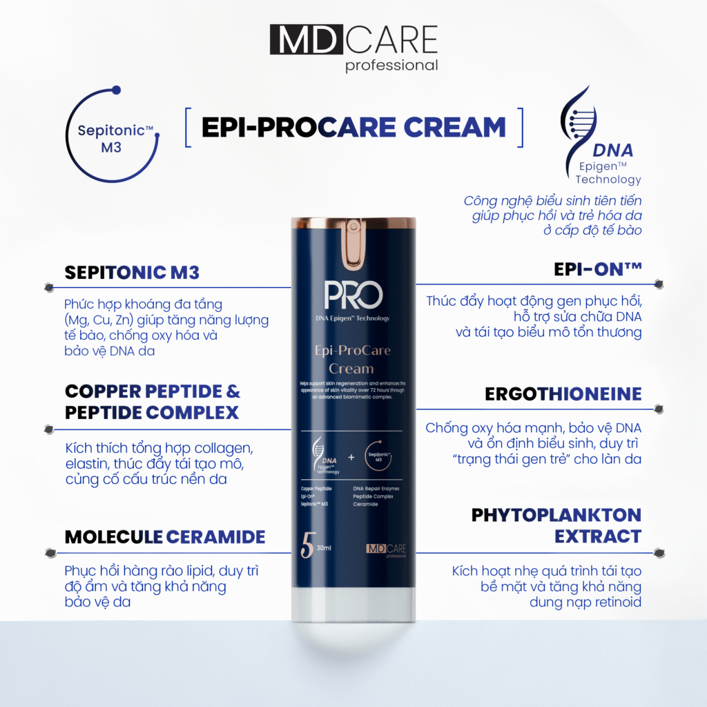 MDcare Epi-Procare Cream kem dưỡng phục hồi giảm nhăn 30ml (Cty)