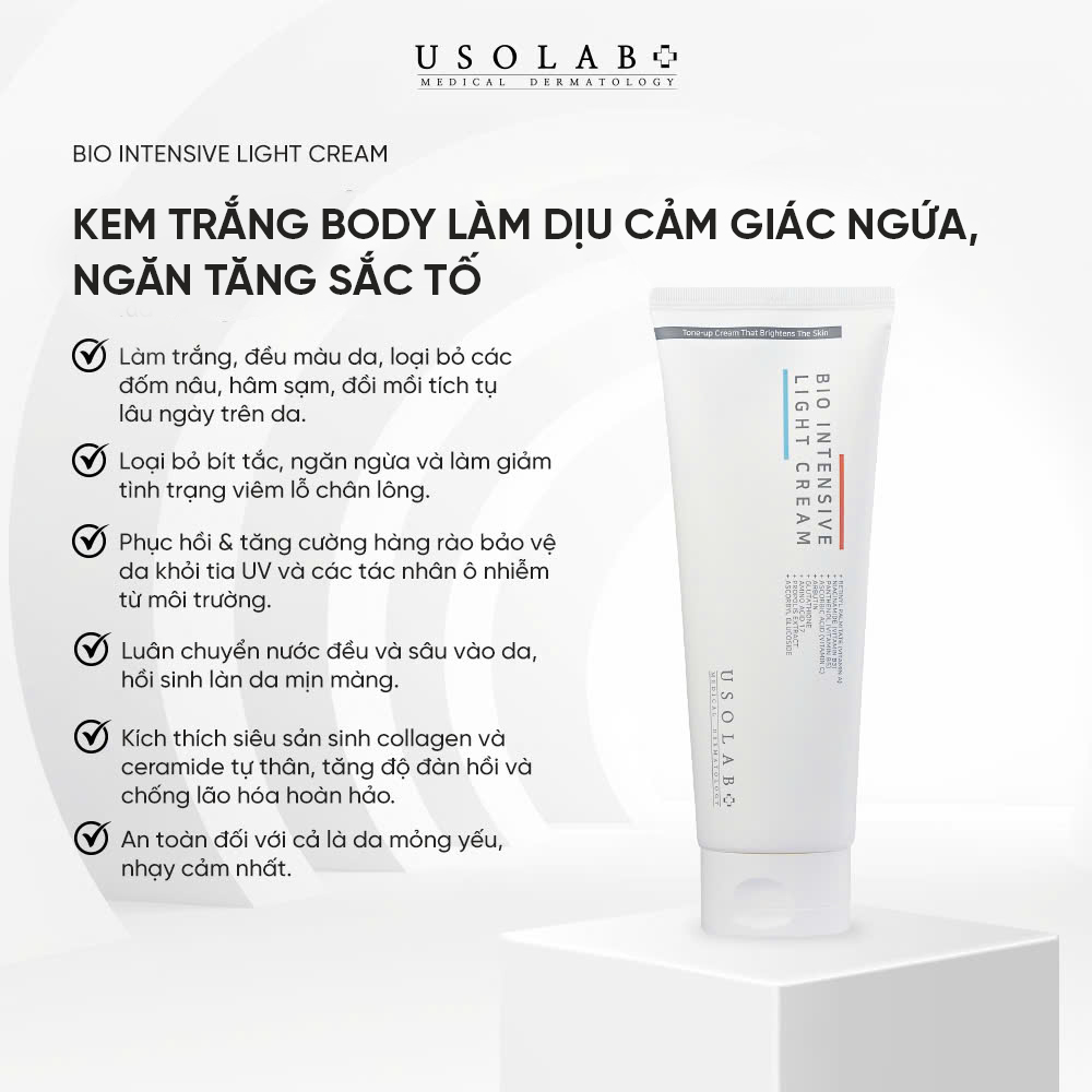 Usolab Bio Intensive Light Cream Kem Dưỡng Trắng Body (250Ml)