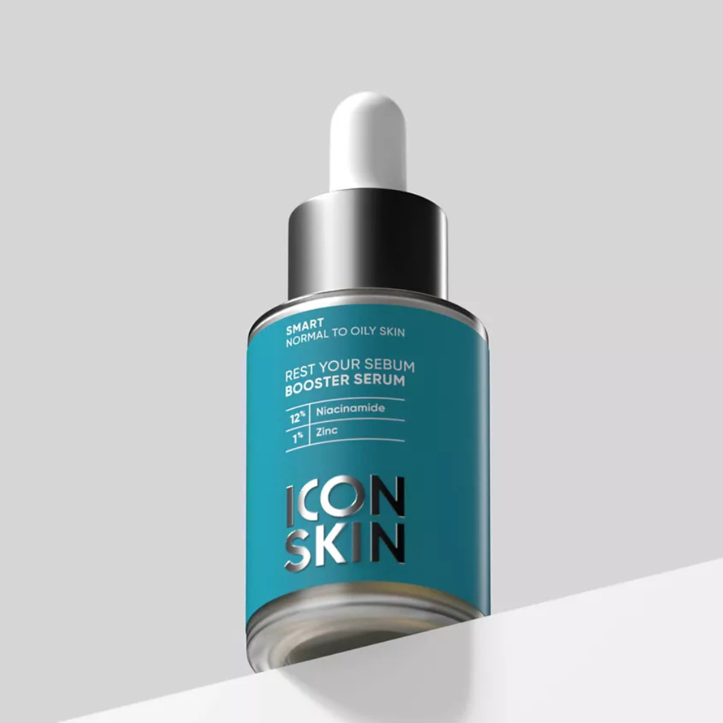 Iconskin Rest Your Sebum Booster Serum 12% Niacinamide 30Ml (Cty) - Xanh Ngọc