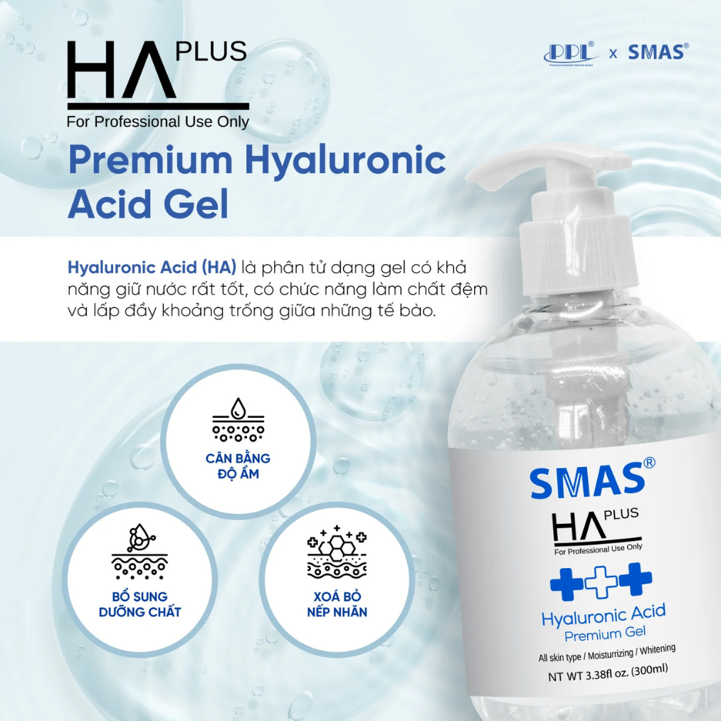 Tinh Chất Dưỡng Da Smas Ha Plus Gel 300Ml (Cty)