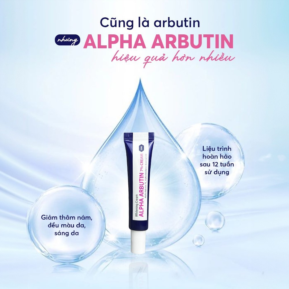 Arbutin Fort 7% Kem Dưỡng Sáng Da Mờ Thâm Nám - Màu Xanh (Cty)