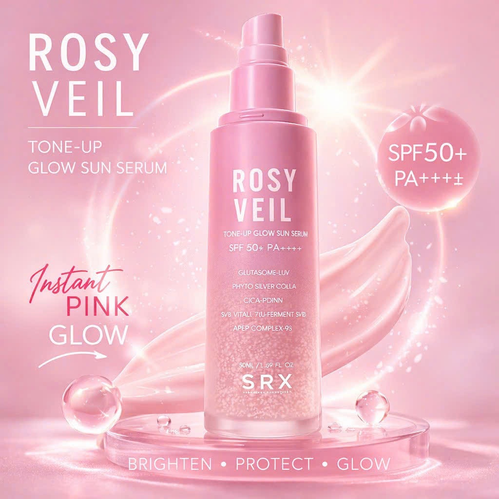 Srx KCN Rosy Veil Tone-up Glow Sun Serum 50Ml - Màu Hồng (Cty)