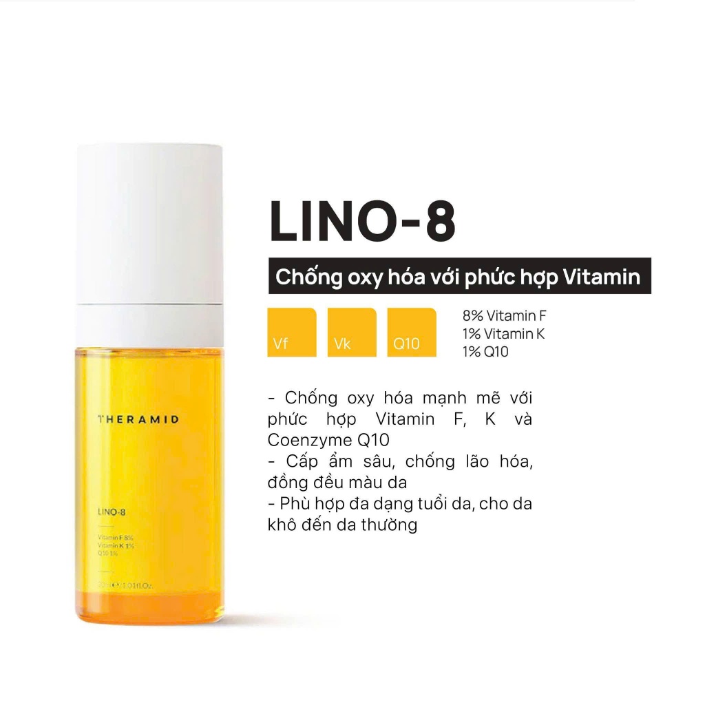 THERAMID Lino-8 tinh chất chống oxy hoá 30ml - màu Vàng (CTY)