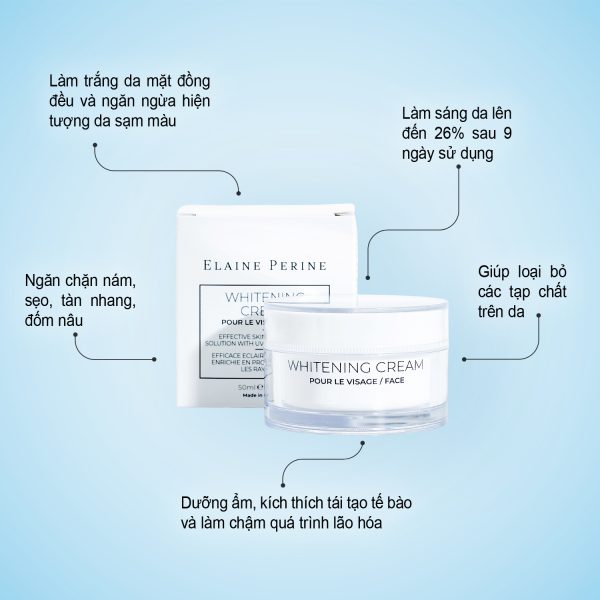 Elaine Perine Whitening Cream Kem Dưỡng Sáng Da 50Ml (Cty)