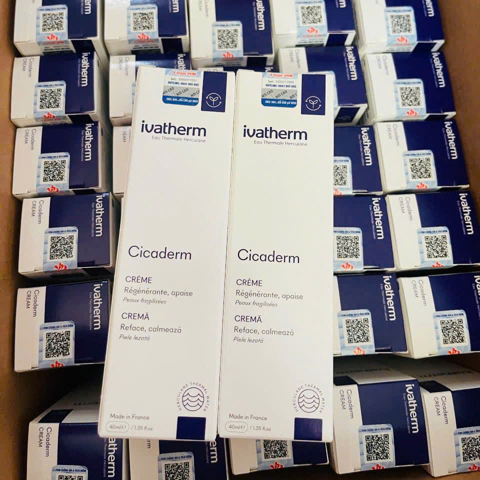 Ivatherm Cicaderm Crème Kem Dưỡng Tái Tạo Da 40Ml (Cty)