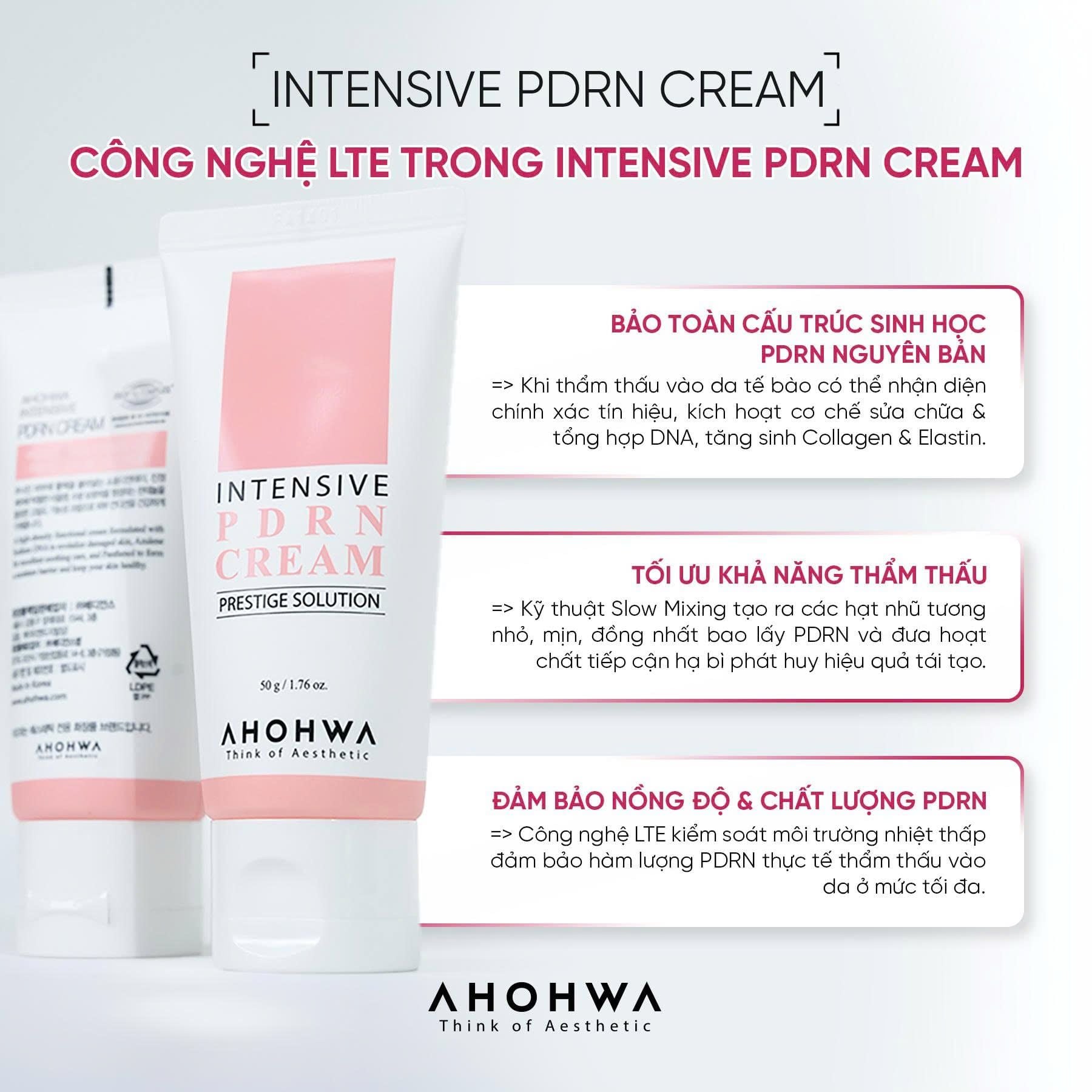Ahohwa Kem dưỡng Prestige Solution Intensive PDRN 50g - Hồng (CTY)