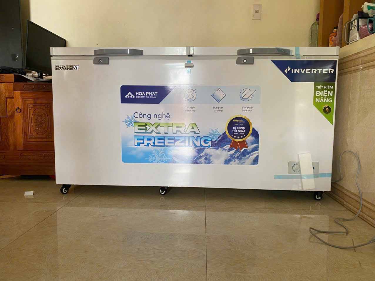 Tủ đông dung tích lớn Hòa Phát Inverter HPF AD8544 DÀN ĐỒNG 544 lít