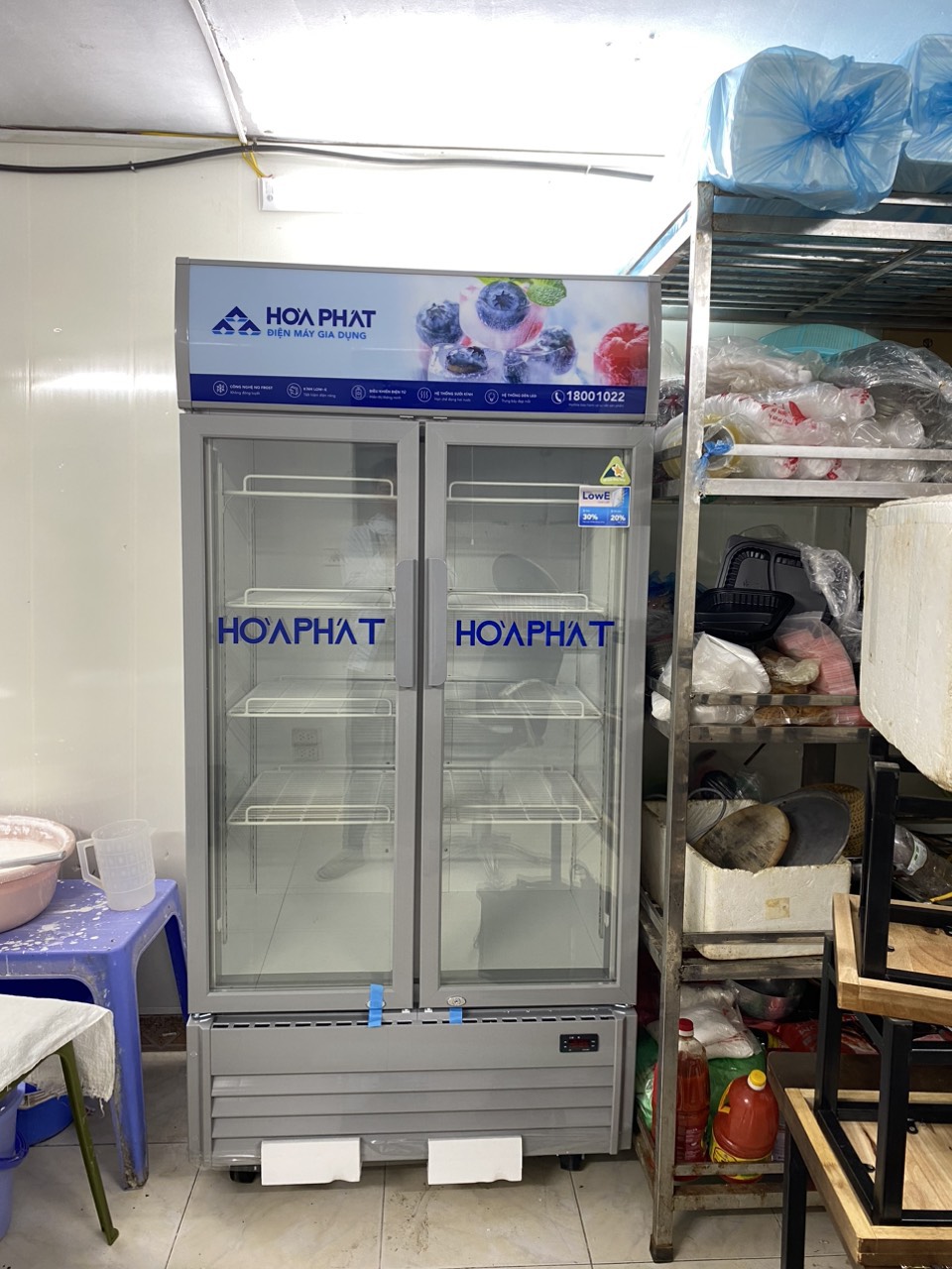 Tủ mát trưng bày Hòa Phát HSR D6812 812 lít DÀN ĐỒNG