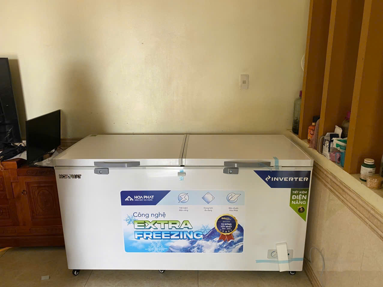 Tủ đông dung tích lớn Hòa Phát Inverter HPF AD8544 DÀN ĐỒNG 544 lít