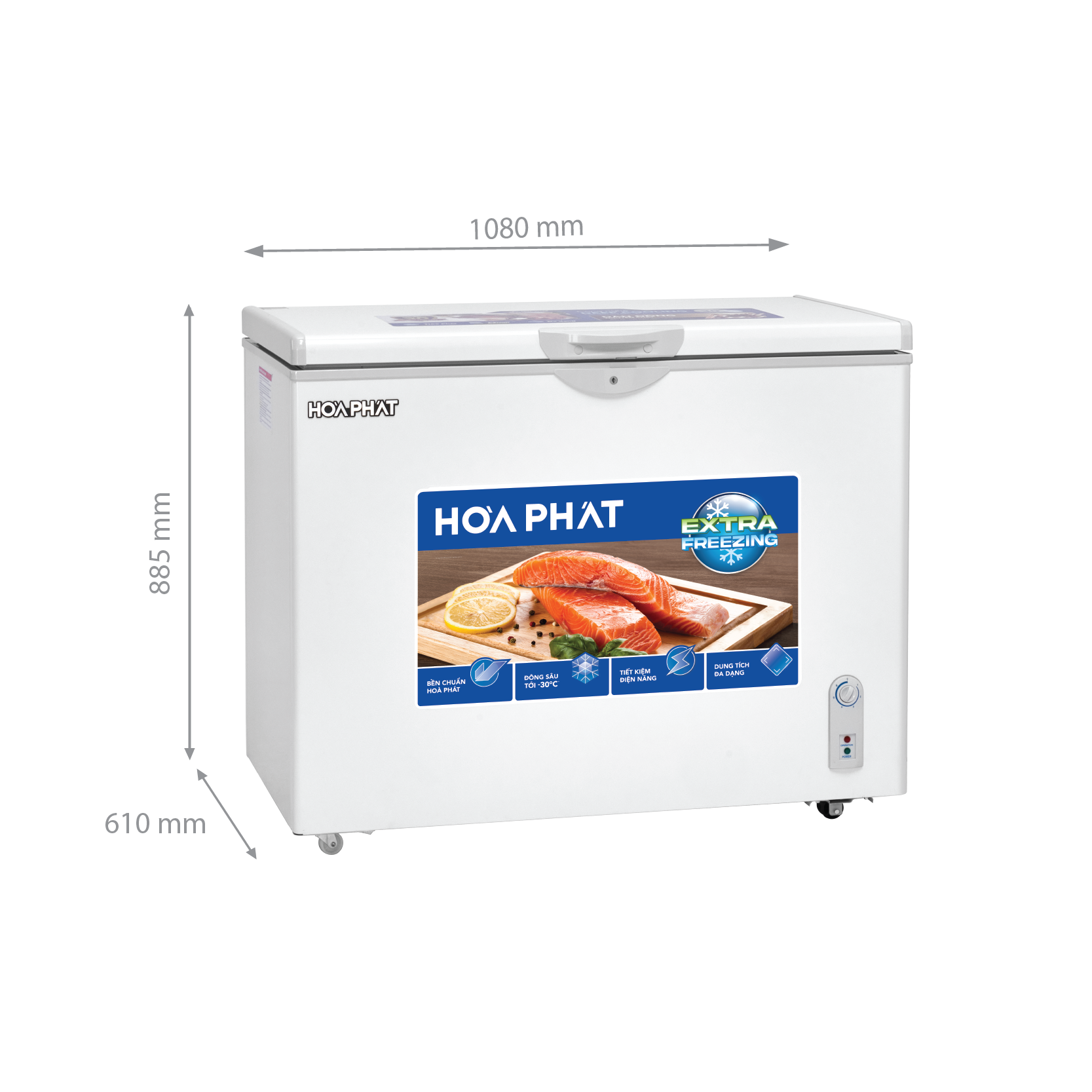 Tủ đông Hòa Phát HPF AD6252 252 lít DÀN ĐỒNG