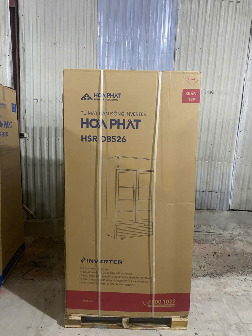 Tủ mát trưng bày Hòa Phát Inverter HSR D8526 526 lít DÀN ĐỒNG