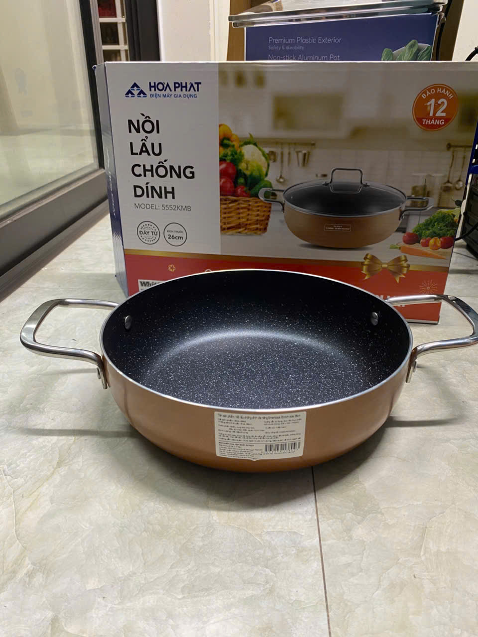 Nồi lẩu chống dính vân đá Smartcook SM-5552KMB size 26cm