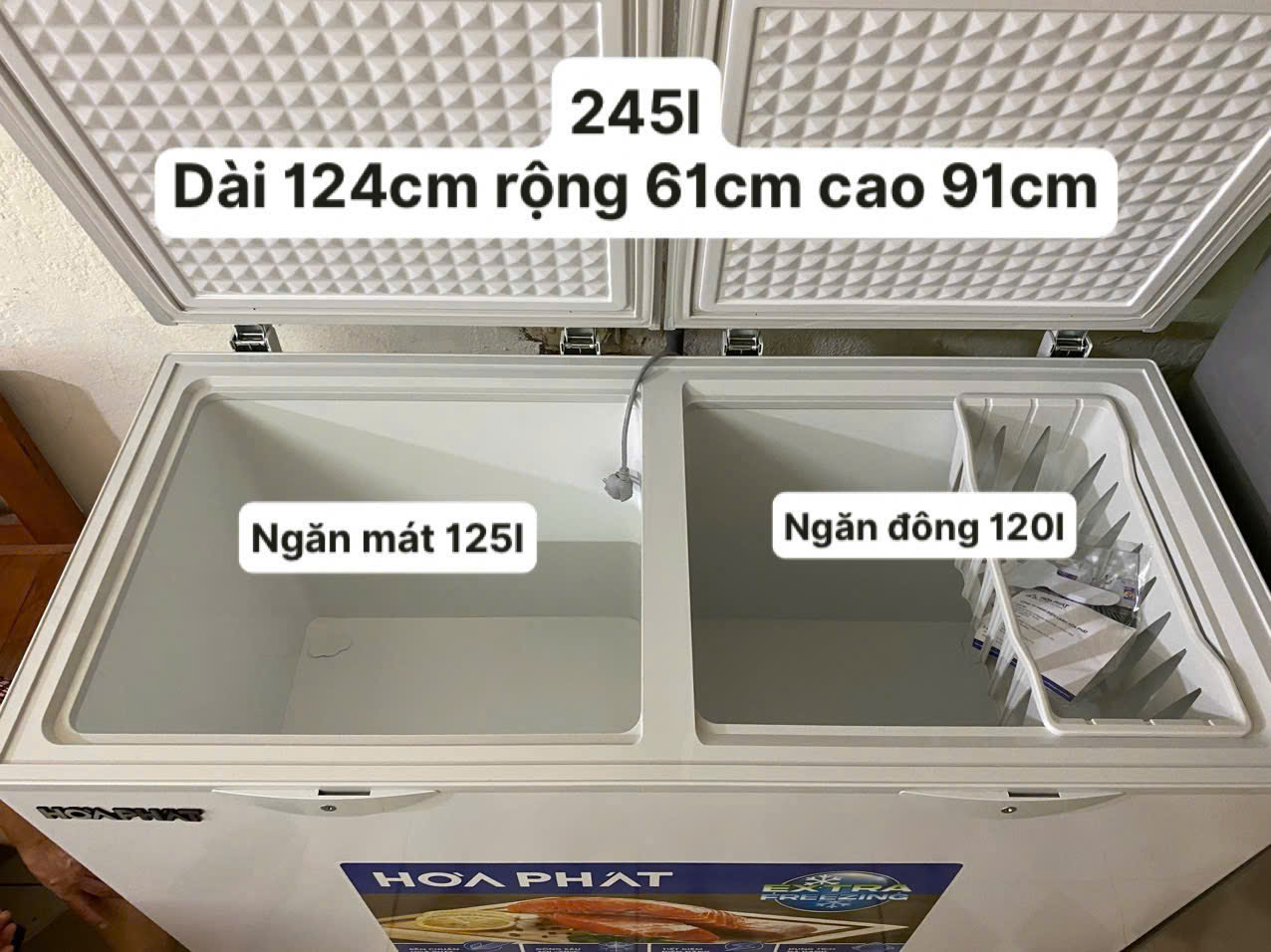 Tủ đông Hòa Phát HPF BD6245 245 lít DÀN ĐỒNG
