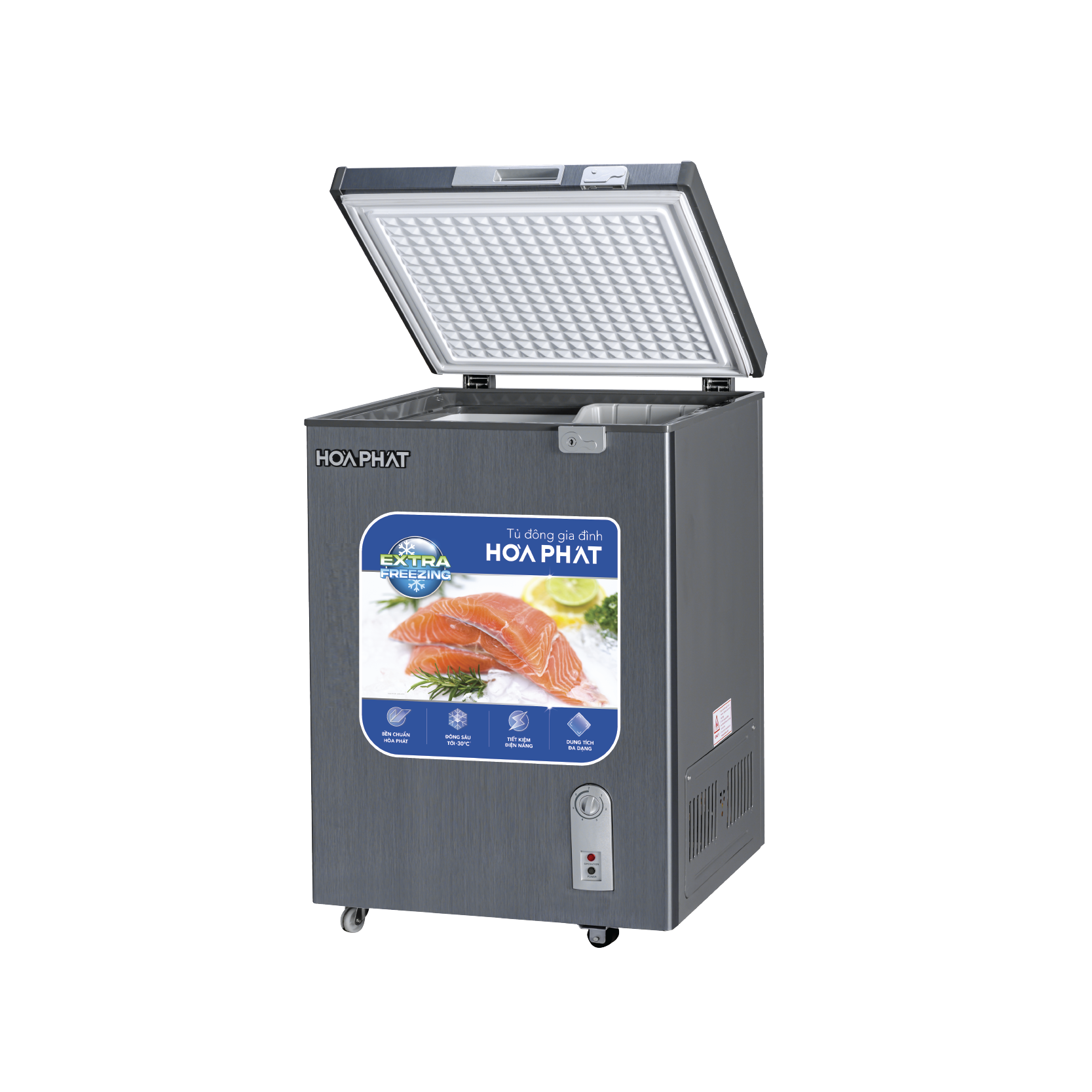 Tủ đông mini Hòa Phát HPF AD6107G 107 lít DÀN ĐỒNG