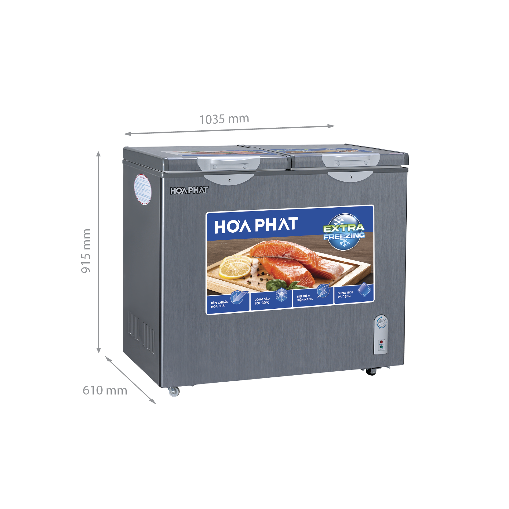 Tủ đông Hòa Phát HPF BD6205G 205 lít DÀN ĐỒNG