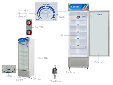 Tủ mát Hòa Phát HSR S6280 280 lít