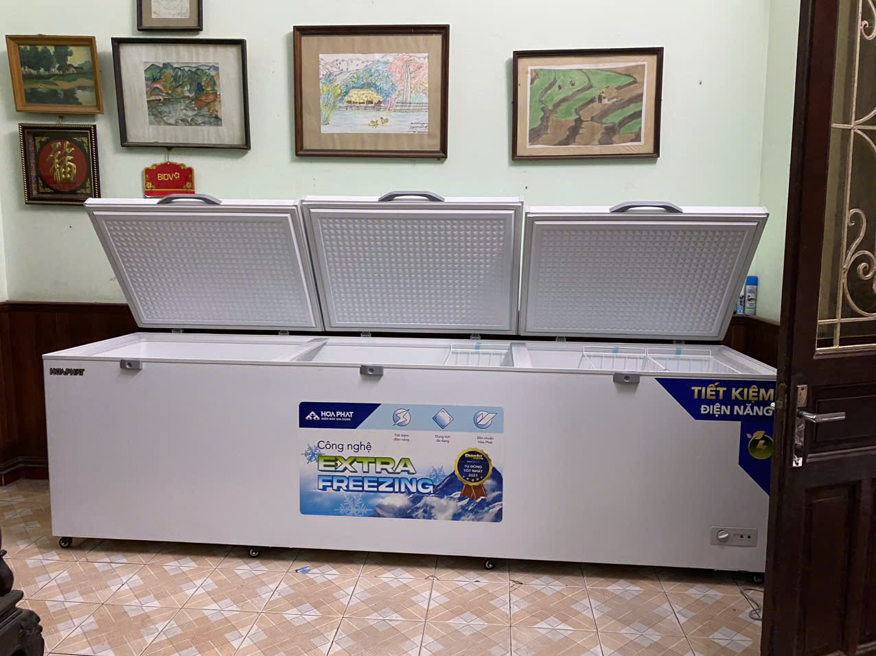 Tủ đông dung tích lớn Hòa Phát HPF AD61190.1 1218 lít DÀN ĐỒNG