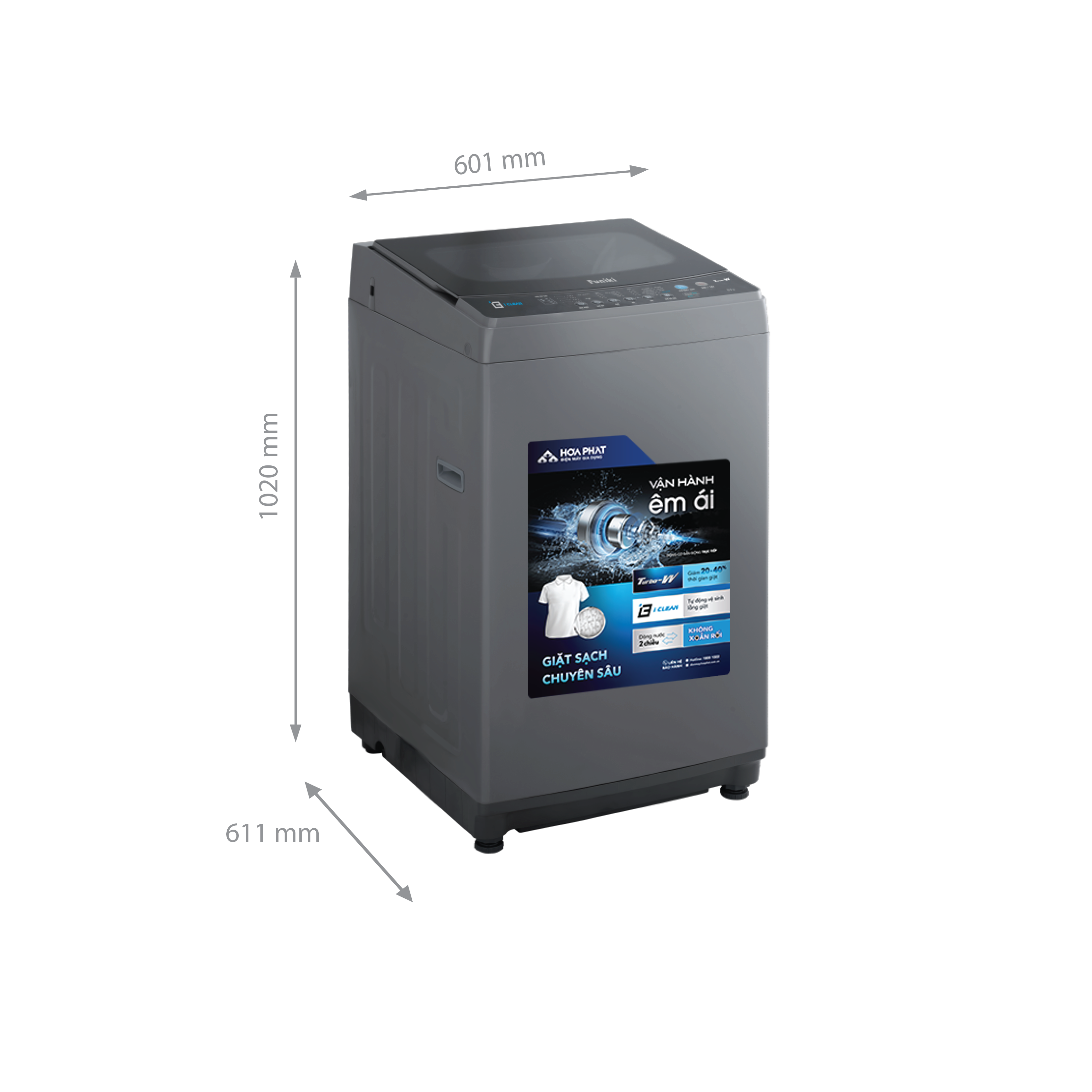 Máy giặt cửa trên Funiki Inverter HWM TDD8125ABG