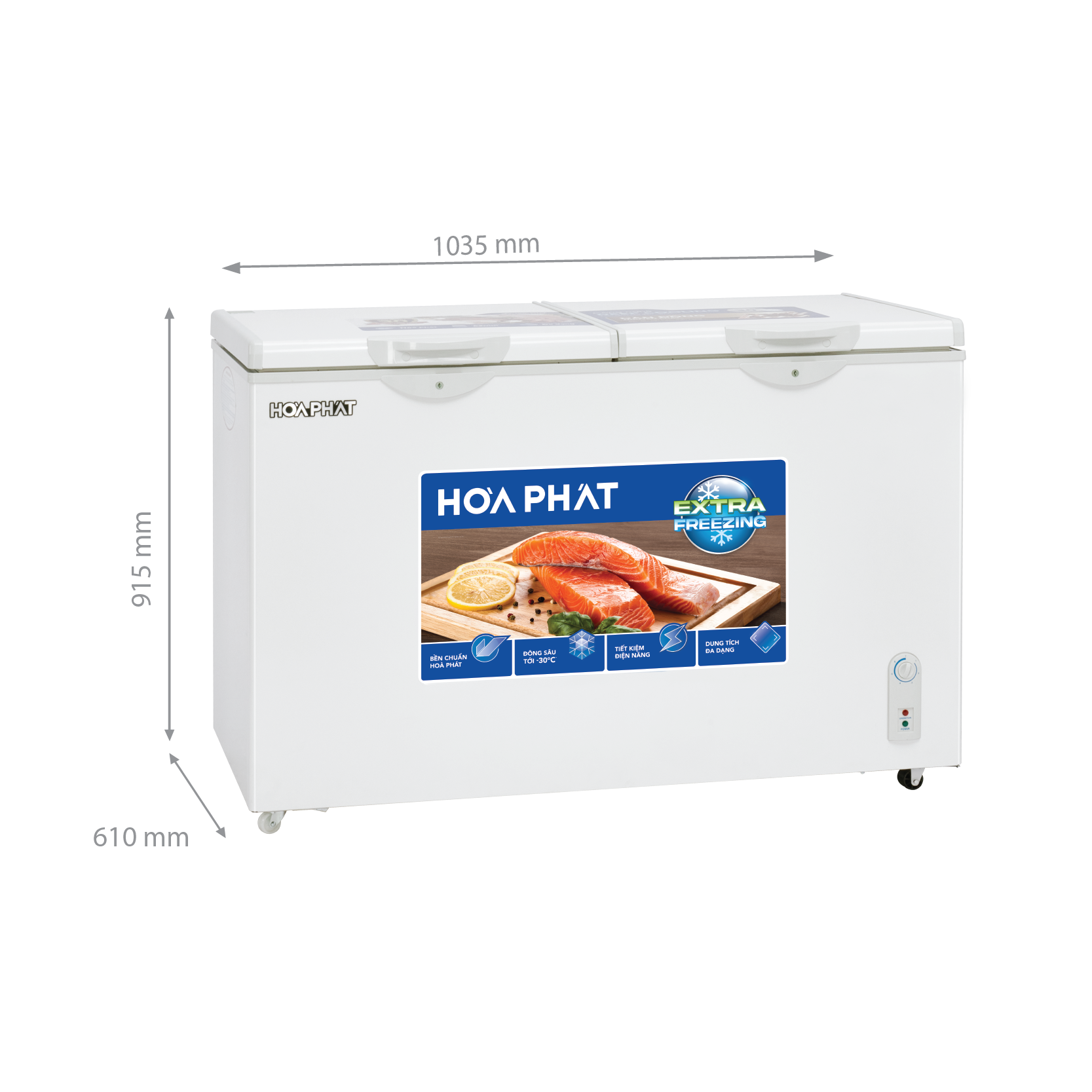 Tủ đông Hòa Phát HCF 506S2Đ2 205 lít DÀN ĐỒNG