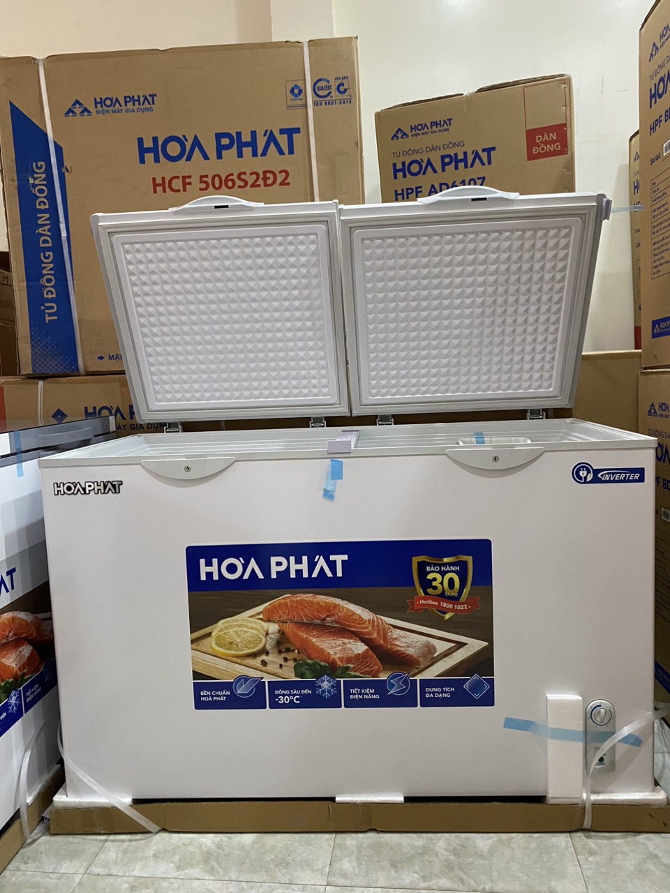 Tủ đông Hòa Phát Inverter HPF BD8271 271 lít DÀN ĐỒNG